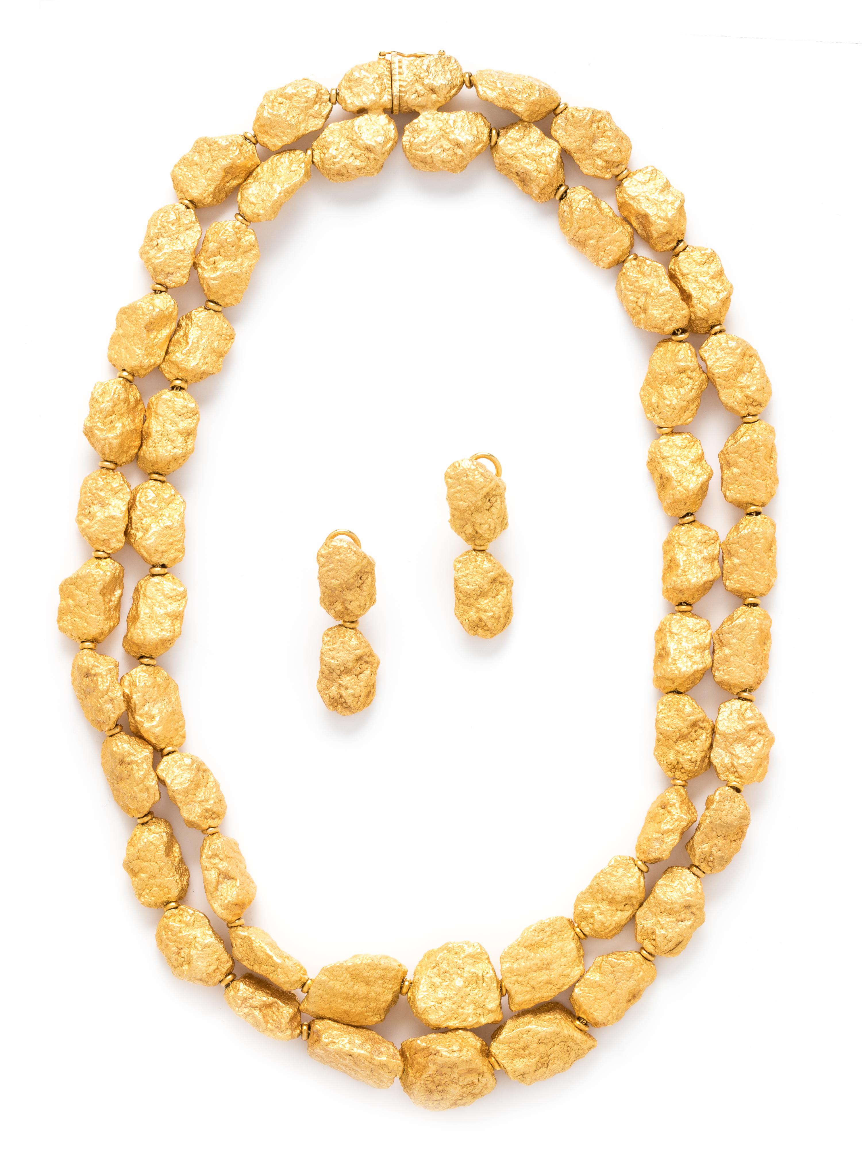 ROBERTO COIN, YELLOW GOLD SET