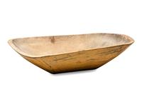 A Rare Yellow Paint Decorated Wooden Bowl