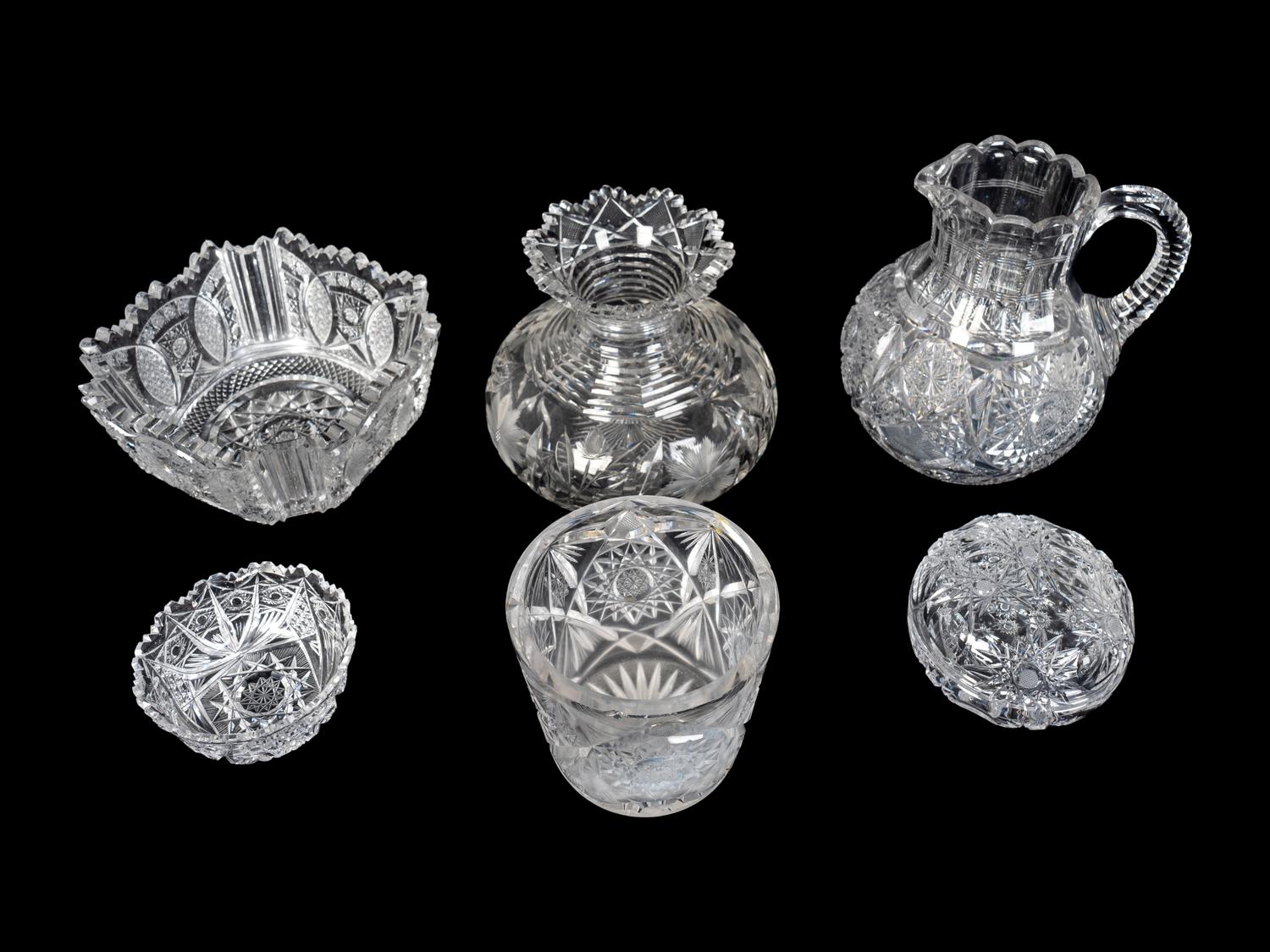Six American Cut-Glass Table Articles — 19TH/20TH CENTURY