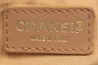 Chanel Wood Handle Tote in Quilted Tan Lambskin