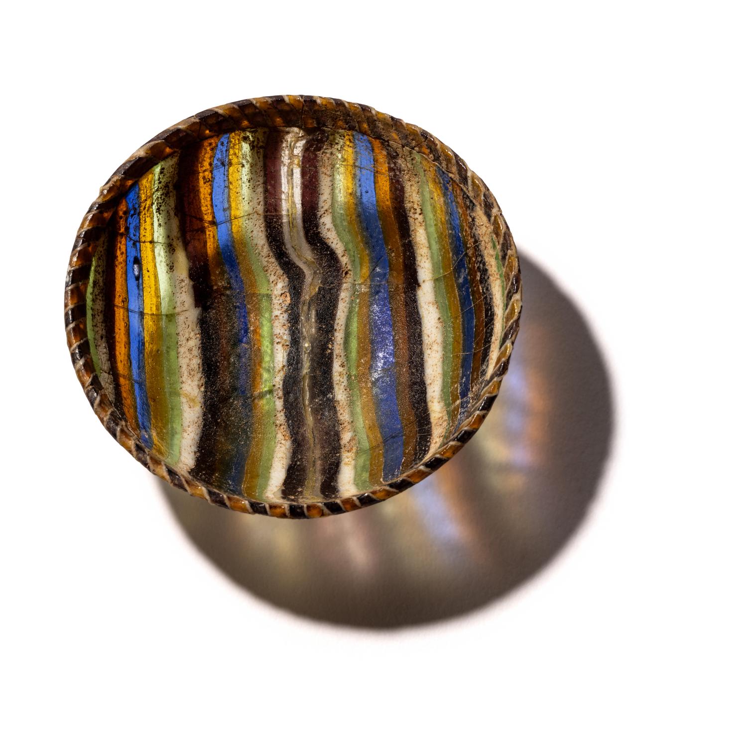 A Roman Ribbon Glass Dish