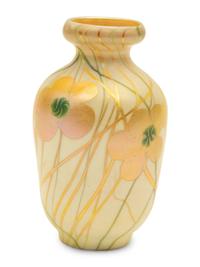 A Quezal Iridescent Glass Vase