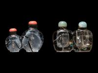 Two Chinese Crystal 'Double' Snuff Bottles