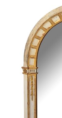 An Italian Painted and Parcel Gilt Mirror