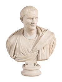 A Grand Tour Carved Marble Bust of a Julio-Claudian Emperor