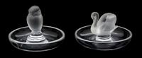Two Lalique Molded Glass Ring Holders Diameter 4 inches. — 20TH CENTURY