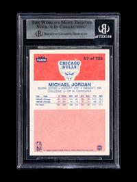 A 1986 Fleer Michael Jordan Rookie Basketball Card No. 57 (BGS 8.5 NM-MT+)