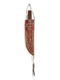 Sioux Quilled Knife Sheath, with Knife