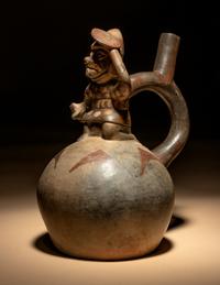 A Moche Stirup Vessel with Figure