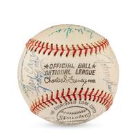 A 1972 National League All Star Team Signed Autograph Baseball Featuring Roberto Clemente (Beckett Authentication Services Letter of Authenticity)