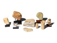Nine Egyptian Stone Vessels and Fragments with Hieroglyphs and Script