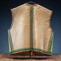 Northern Plains Beaded Hide Vest, with Boy Scout Imagery