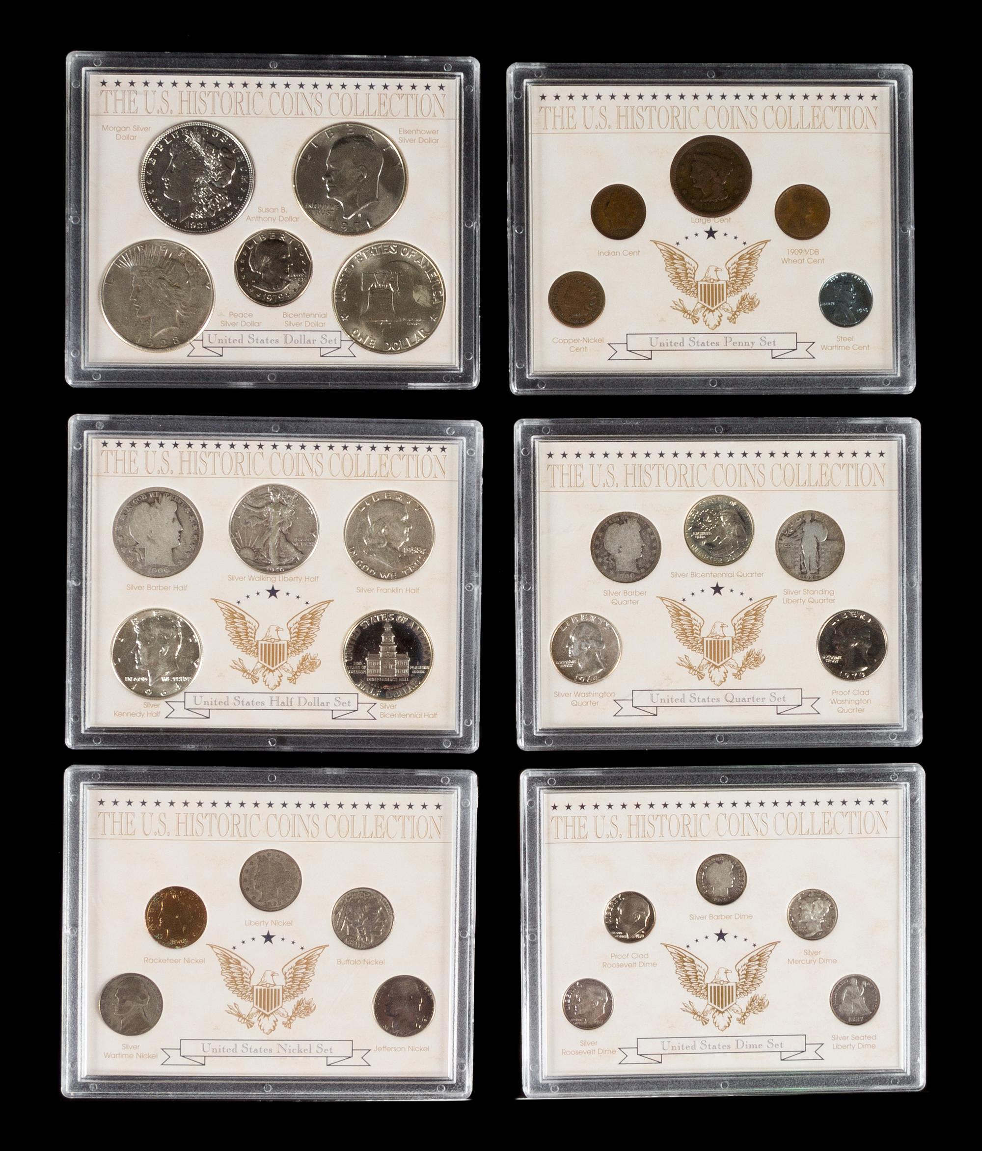A Set of United States Historic Coin Collection Coins