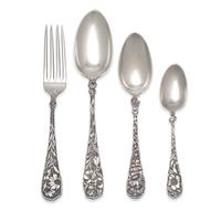 A Sterling Silver Floral Flatware Service