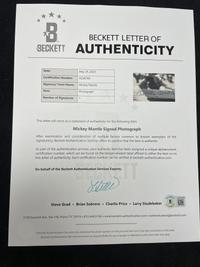 An Exceptional Mickey Mantle Signed Autograph Large Format Photograph (Beckett Authentication Services)
