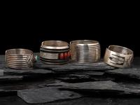 Four Navajo Silver Cuff Bracelets