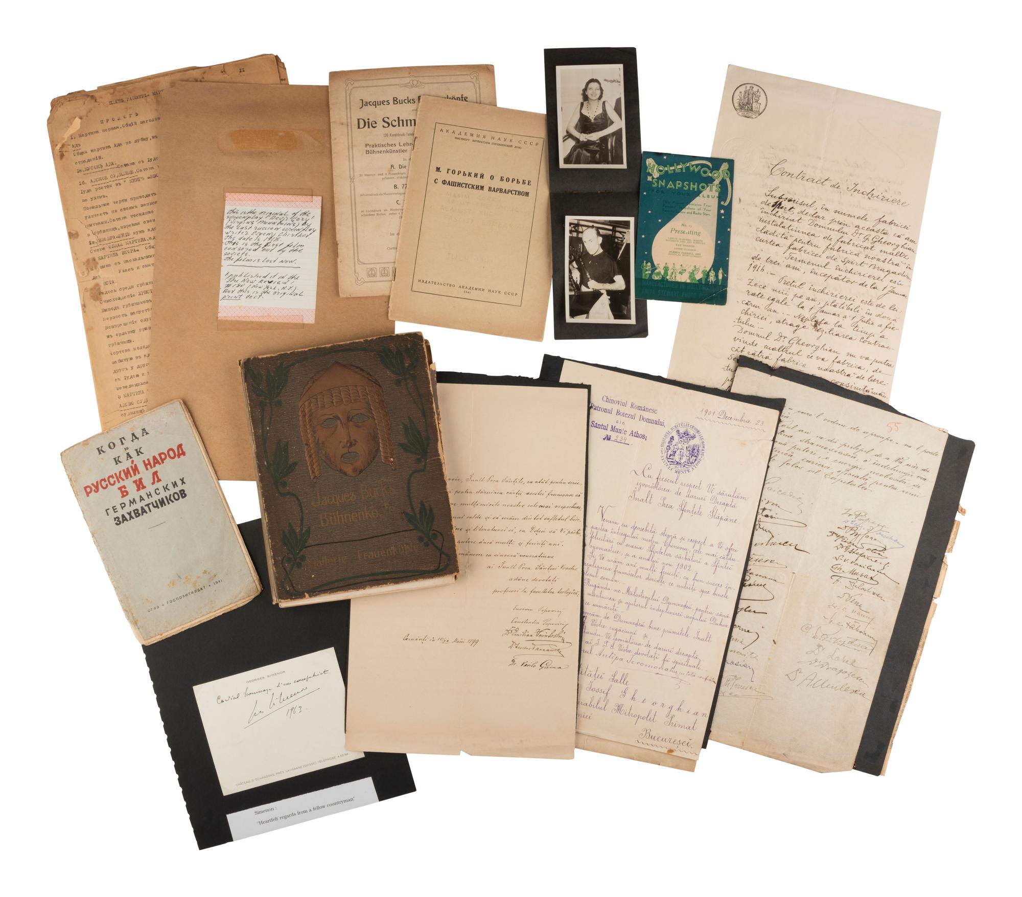 [AUTOGRAPHS]. A group of misc. European and Russian documents and autographs.