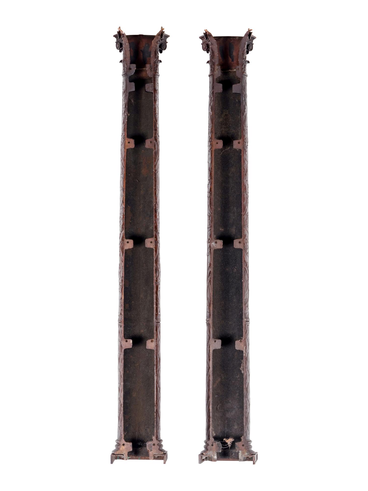 A Pair of Continental Bronze Columns