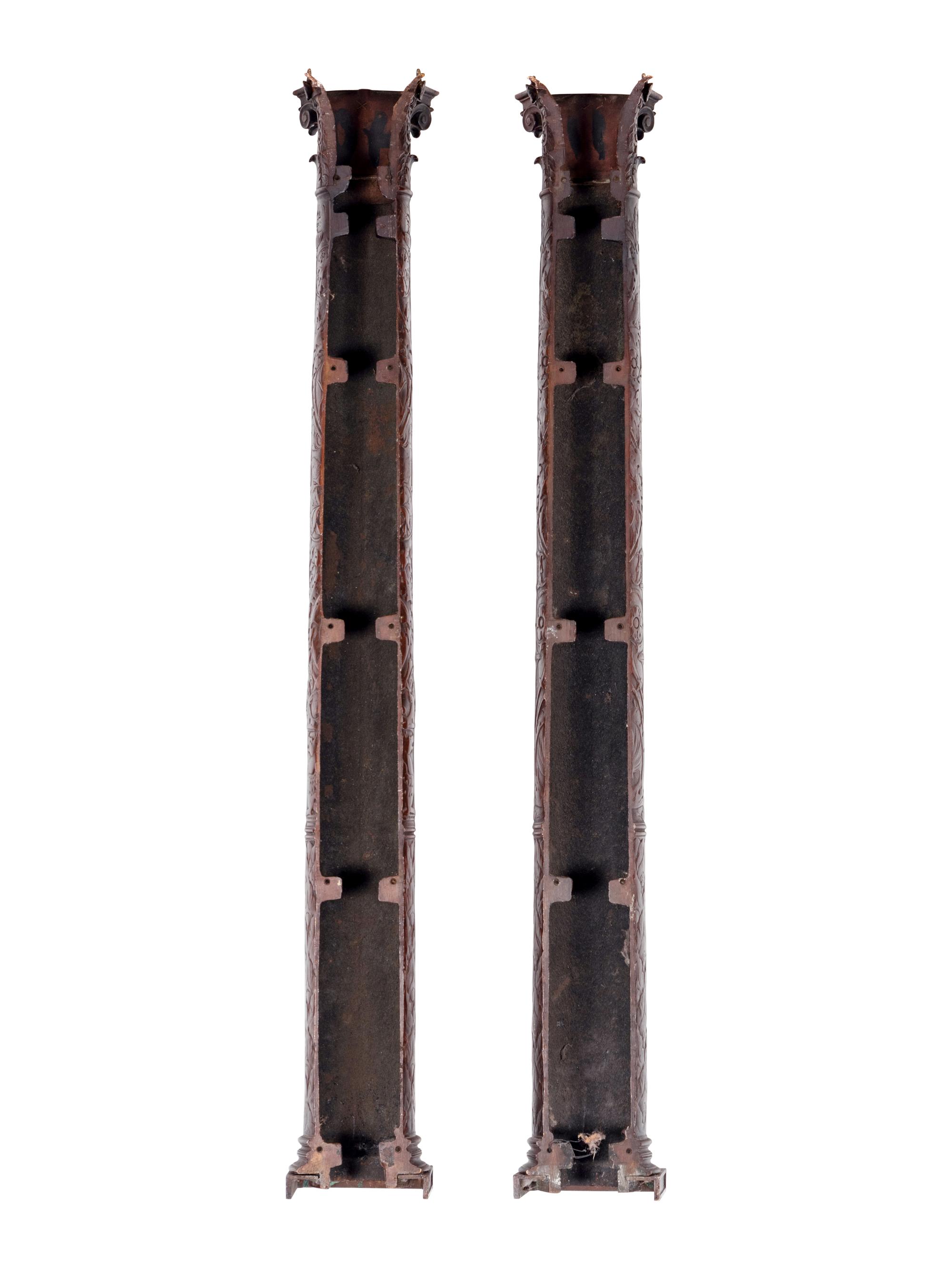 A Pair of Continental Bronze Columns