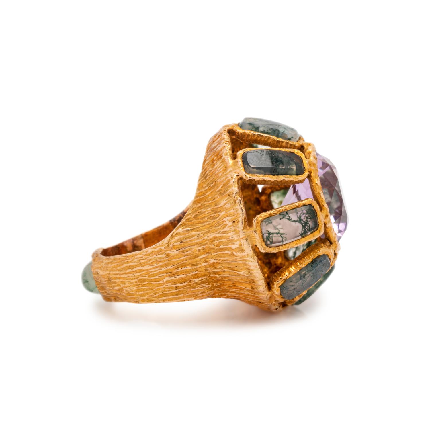 YELLOW GOLD AND MULTIGEM RING