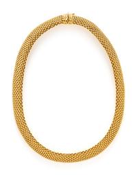 YELLOW GOLD NECKLACE AND BRACELET SET