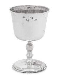 A Set of Five English Silver Goblets
