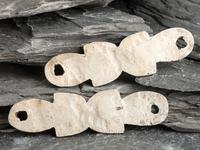 Pair of Matching Navajo or Pueblo Rocker Engraved Ingot Decorations