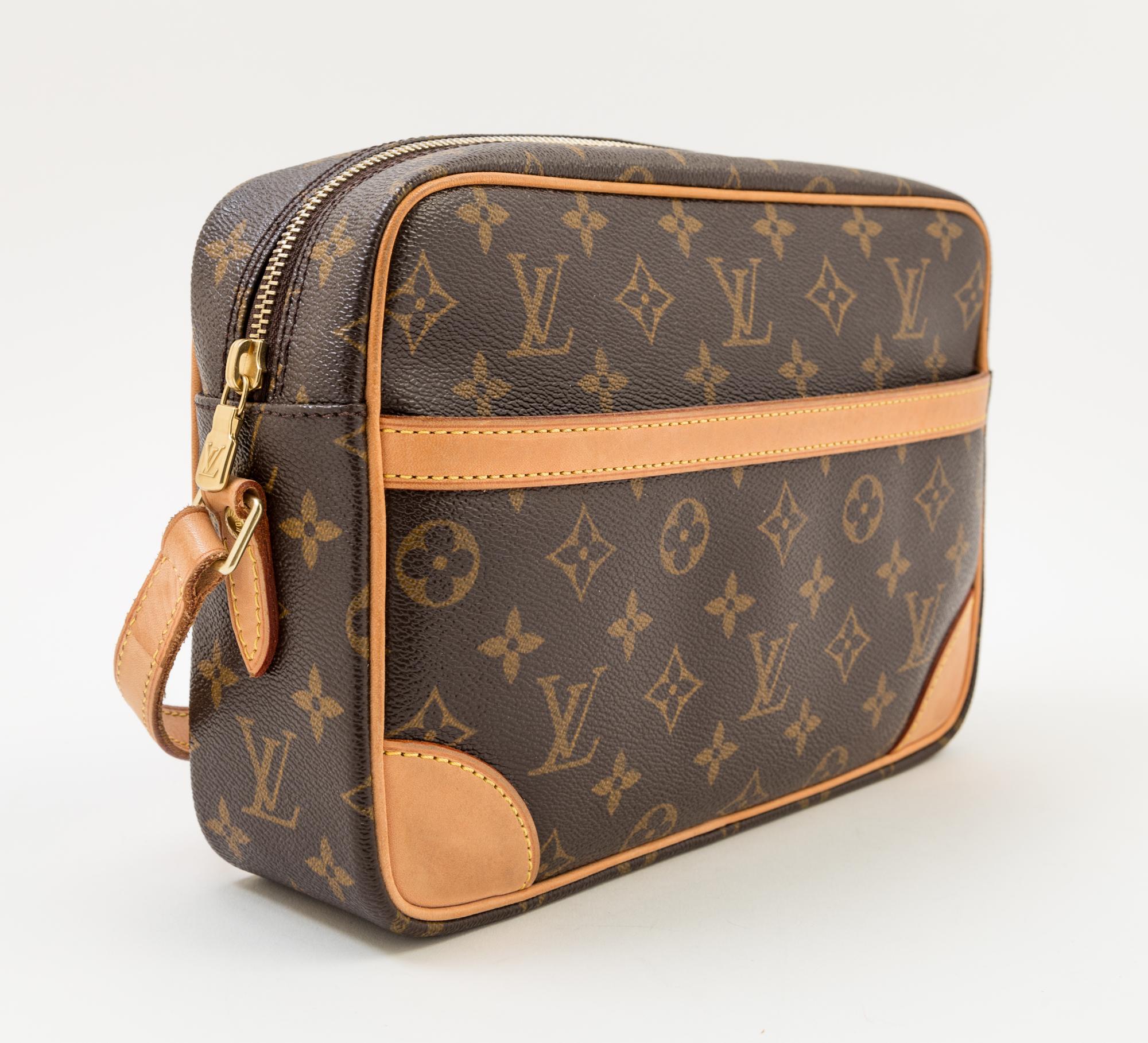 A Louis Vuitton Monogram Canvas Trocadero 27 Bag, 10.5" x 7" x 2.75"; Adjustable strap: 45"- 56.