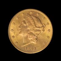 A United States 1893-S Liberty Head $20 Gold Coin