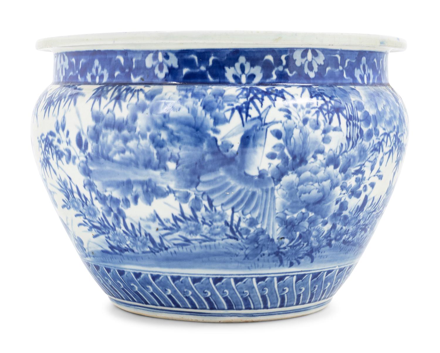 A Japanese Porcelain Jardinière
