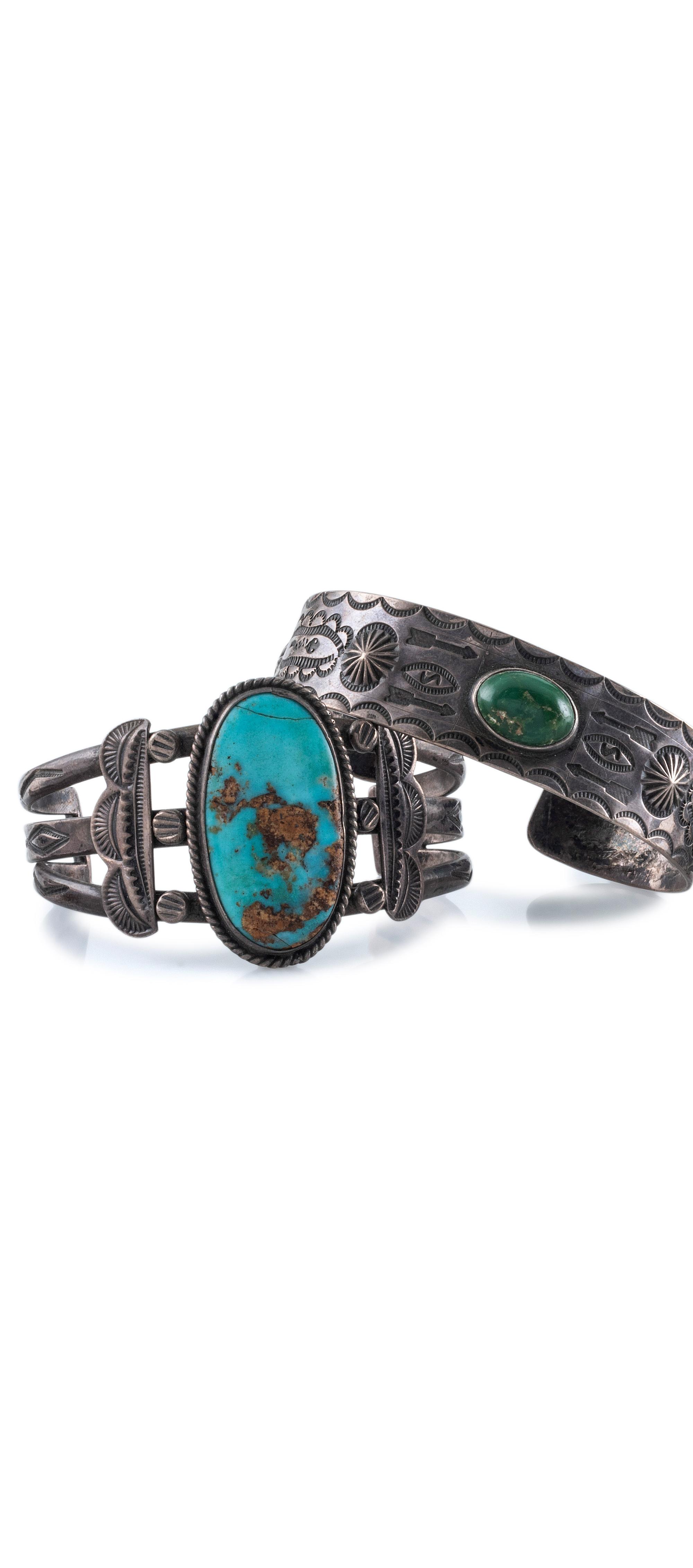 Navajo Cuff Bracelets AND Fred Harvey Era Trade Bracelets