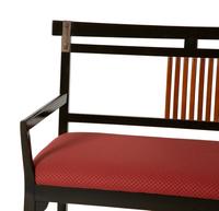A Modern Asian Style Ebonized Wood Settee
