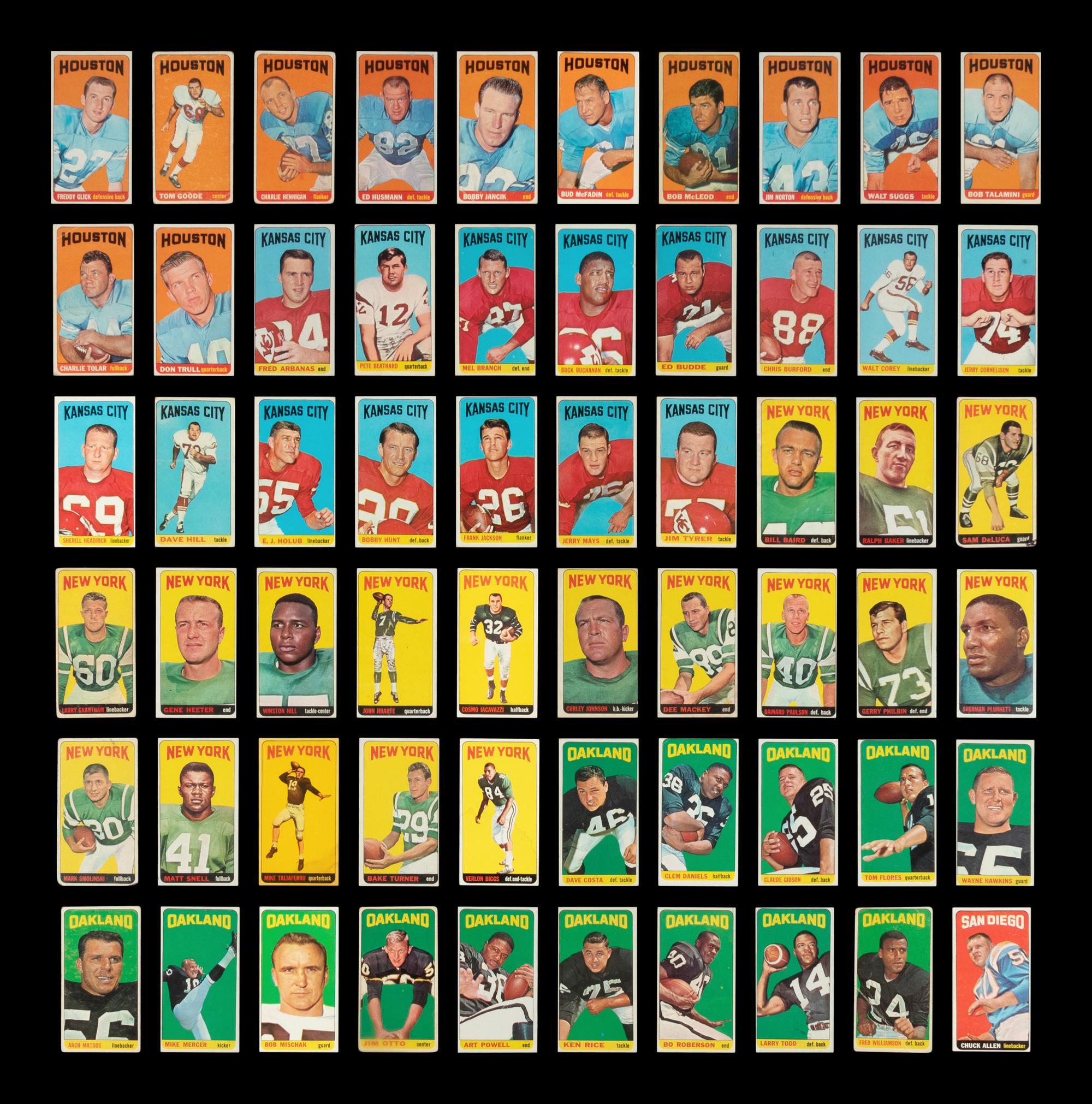 A Collection of Over 130 Assorted 1965 Topps Football Cards
