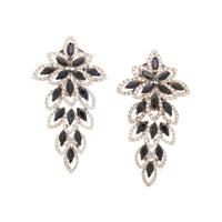 Yvel, Diamond, Sapphire, and White Gold Foliate Earrings