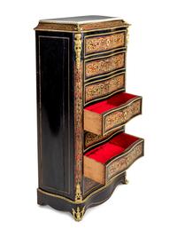 A Napoleon III Boulle Marquetry Semainier