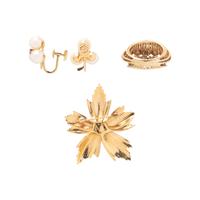 COLLECTION OF YELLOW GOLD AND CULTURED PEARL JEWELRY