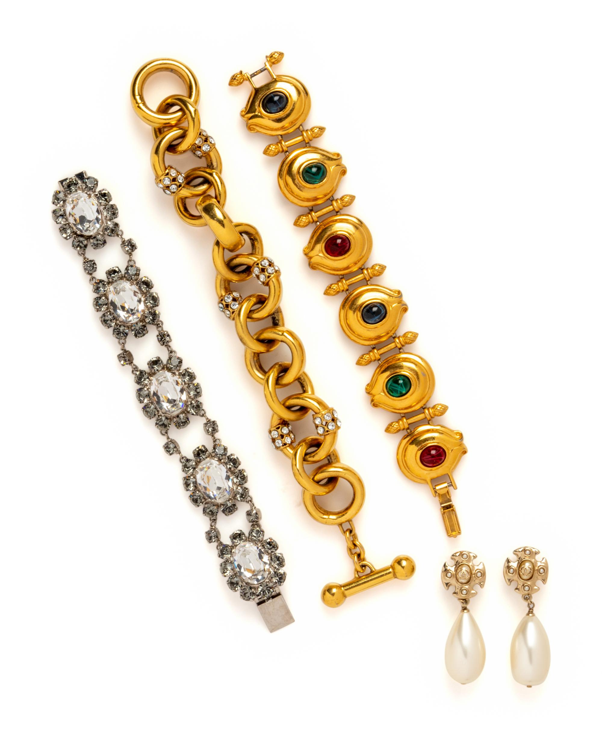 Four Designer Costume Jewelry Pieces: Chanel, Fendi, Ferré, Valentino, 1980-2008