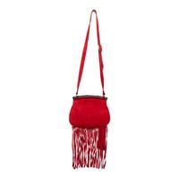 Gucci, Red Suede Nouveau Fringe Shoulder Bag