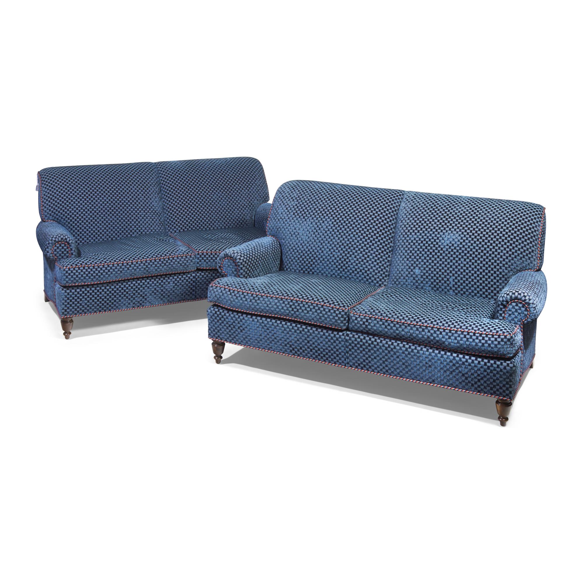 A Pair of Contemporary Upholstered Settees