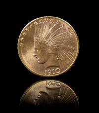 A United States 1910-D Indian Head $10 Gold Coin