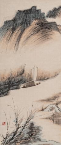 Two Chinese Ink and Color Paintings