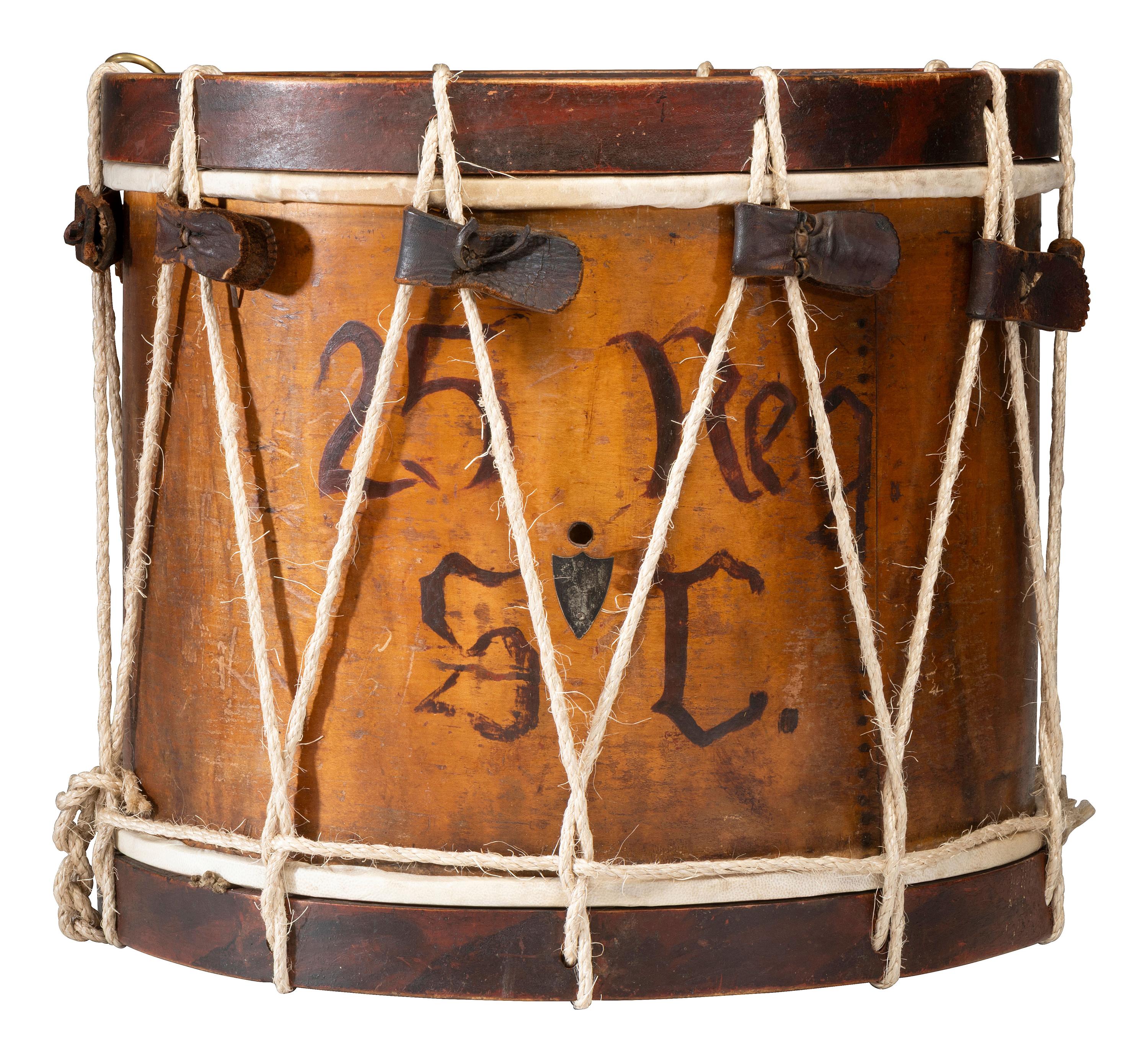 Jacob Stewart Civil War Era Snare Drum Attributed to the 25th South Carolina Infantry