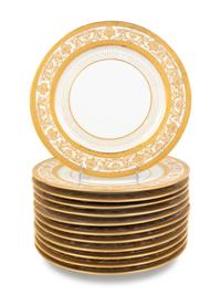 A Set of Twelve Limoges Service Plates
