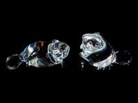 Two Steuben Glass Beaver Figures