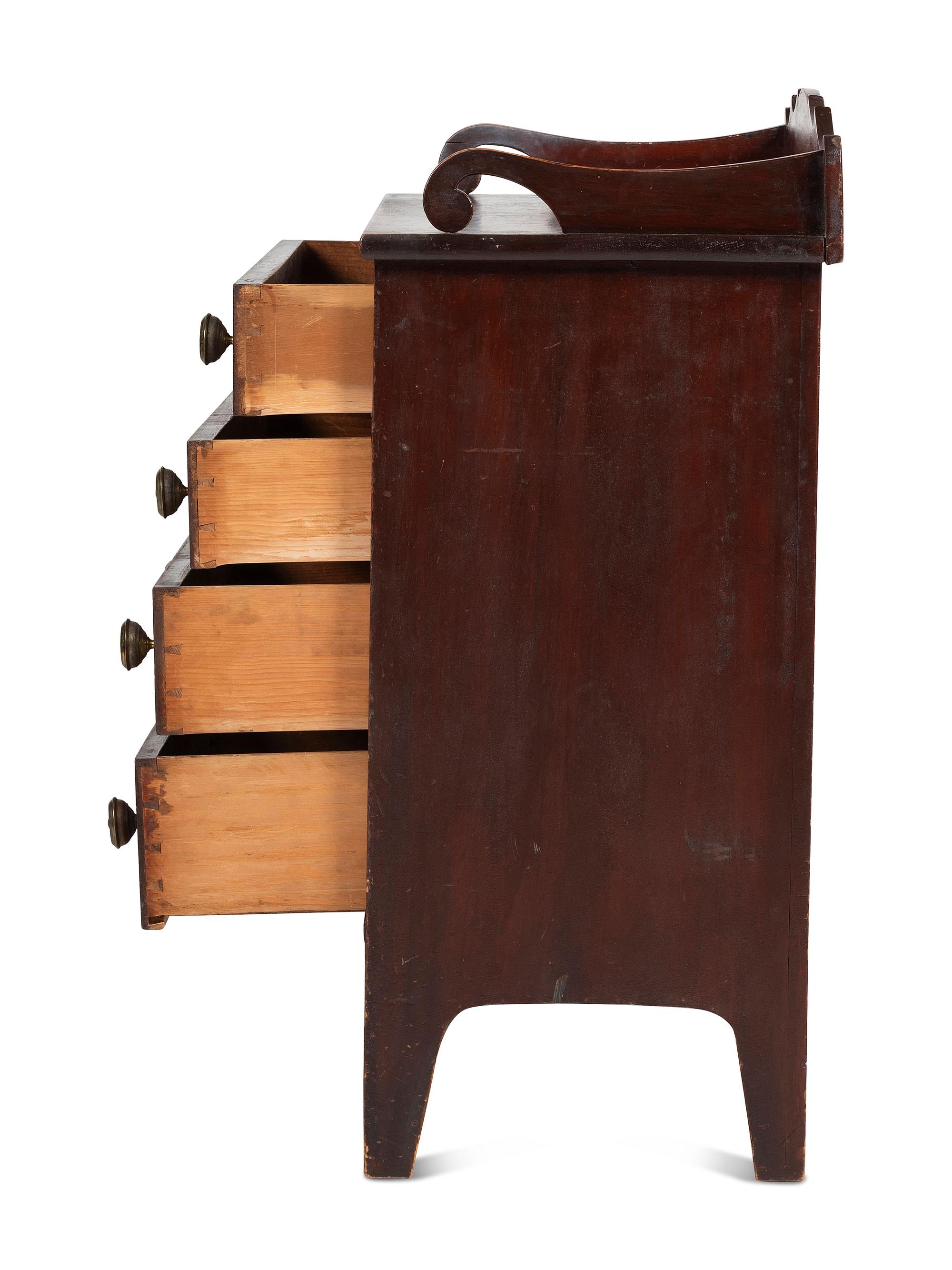 A Classical Grain Painted Pine Chest of Drawers