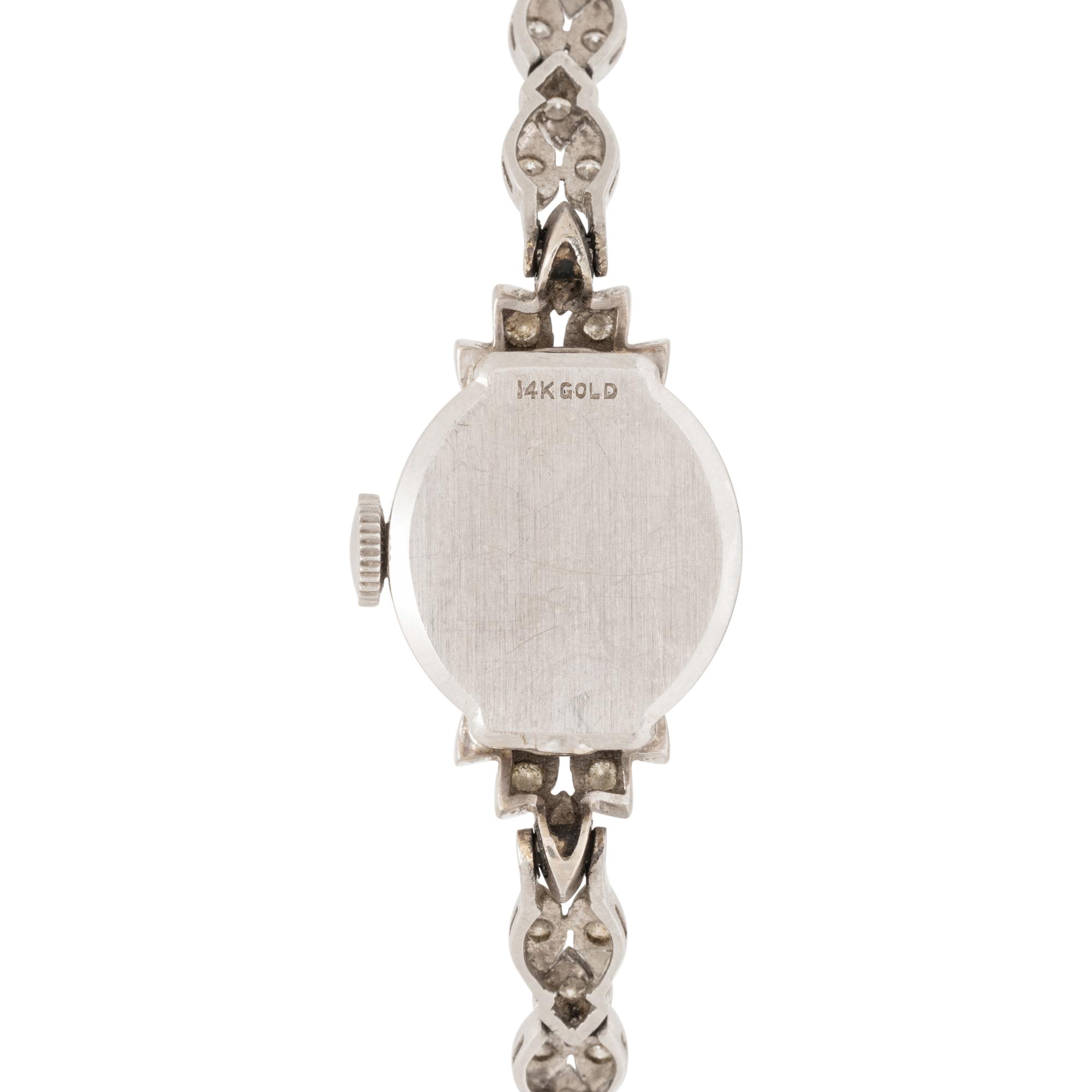 H.W. BEATTIE & SONS, WHITE GOLD AND DIAMOND WATCH