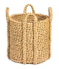 A Large Four Handled Seagrass Basket Height 24 inches. — 20TH CENTURY