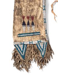 Sioux Beaded Hide Tobacco Bag, with Documentation