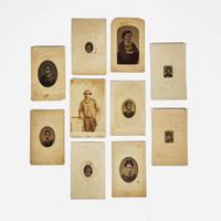 A large collection of tintypes, cabinet card photographs, and an ambrotype Predominately from Philadelphia, PA, circa 1860-1910