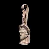A Canosan Painted Terracotta Figural Oinochoe